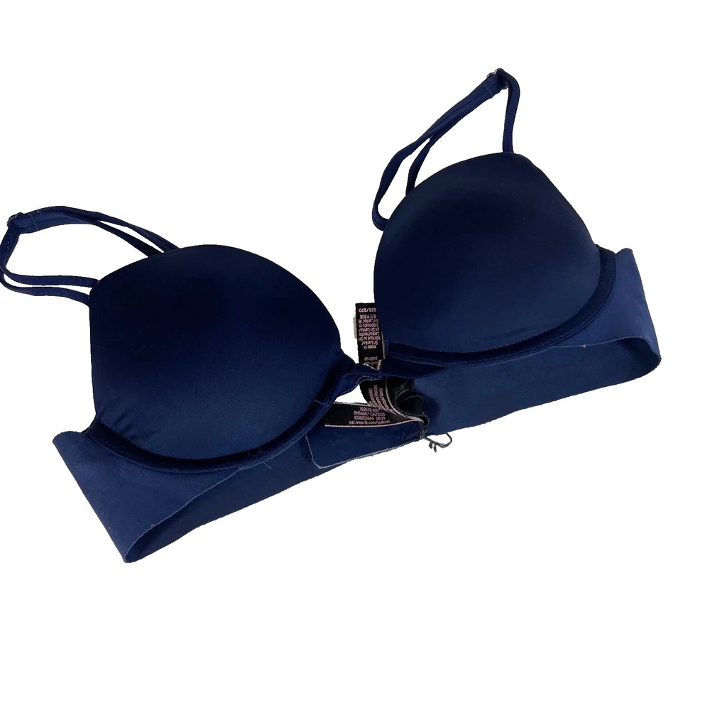 Victoria's Secret Full Coverage Push Up Bra Blue 32B Padded Adjustable Straps